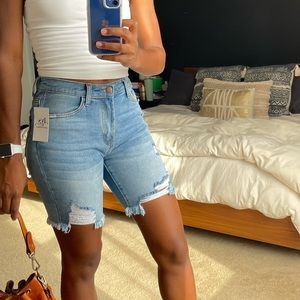 NWT Distressed Denim Shorts